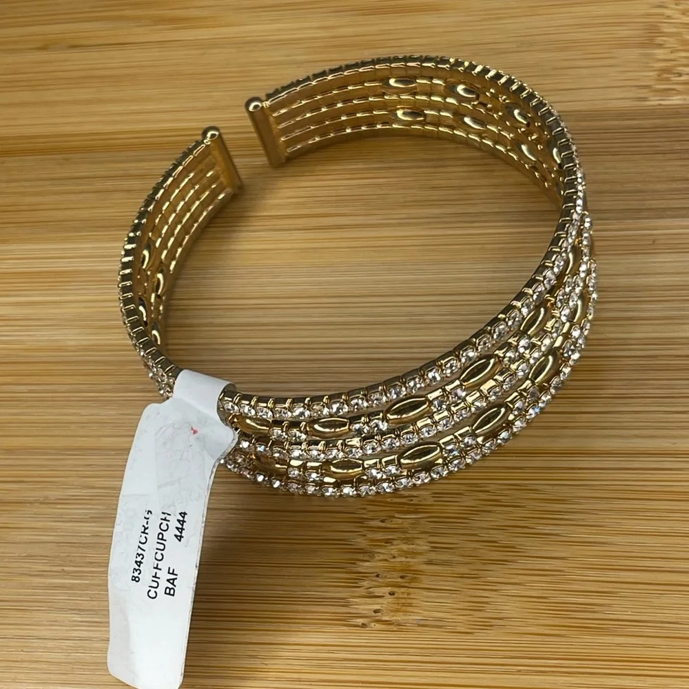 Elegant Gold and Silver Cuff Bracelet - Picture 10 of 12